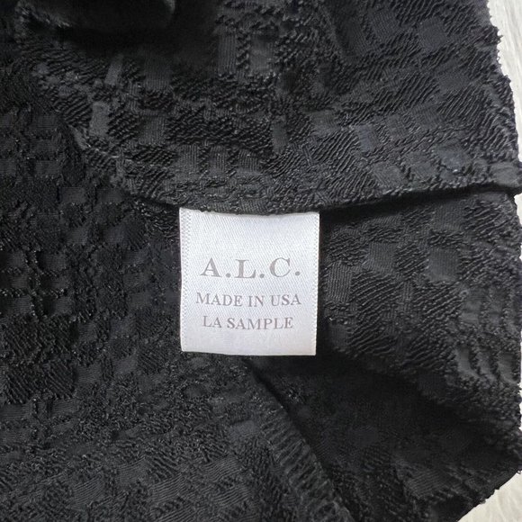 A.L.C. Women's Size 4 Black Sleeveless Zaha Top Sheer Back - Picture 9 of 10